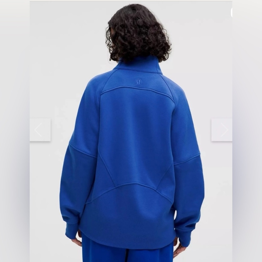 Lululemon Scuba Oversized Funnel-Neck Half zip Long Cerulean Blue XL/XXL - Picture 2 of 11